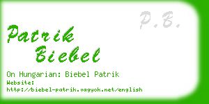 patrik biebel business card